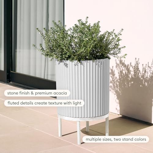 Veradek Demi Series Raised Planter - Round Planter with Stand - Image 4