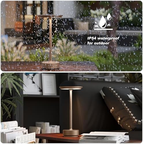 TBBGA 1 Pack Rechargeable Table Lamps Cordless, 5000mAh Outdoor Table Light - Image 5
