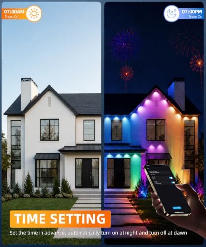 50FT Permanent Outdoor Lights , RGB+IC Smart Christmas Lights for House - Image 5