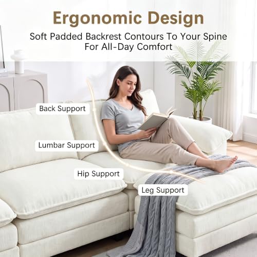 Homall 118.9" L Shaped Cloud Couch, Modular Sectional Sofa for Living Room - Image 5