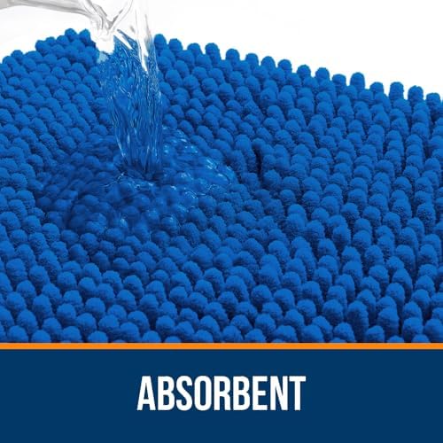 OLANLY Bathroom Runner Rugs 47x20, Extra Soft Absorbent Chenille Bath Rugs - Image 4