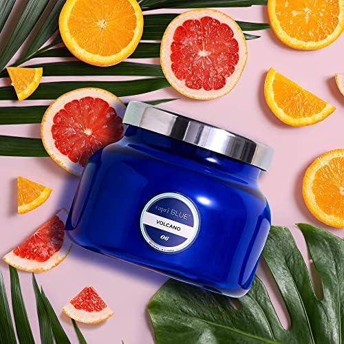 Capri Blue Volcano Scented Candles - Luxury Glass Jar Candles for Home Scented with Tropical Fruit & Sugared Citrus - Soy Wax Blend - Blue Color (19 oz) (Pack of 2) - Image 2