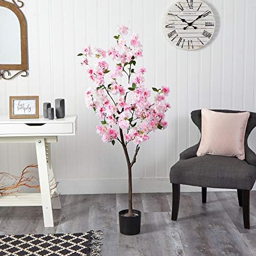 Nearly Natural 5ft. Cherry Blossom Artificial Tree - Image 3