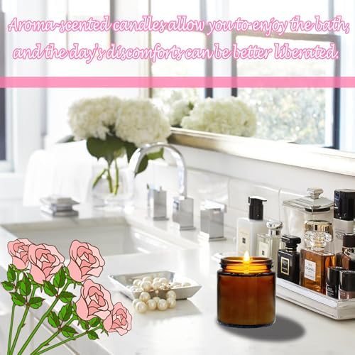 24 Pcs 4 Oz Mini Soy Candles,Rose Sandalwood Scented Candles Set,Bulk Aromatherapy Candle,Suitable as Gifts or Souvenirs for Occasions Such as Birthdays and Weddings. - Image 4