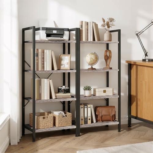 4 Tier Bookshelf, Free Standing Bookcase with Open Storage Shelves - Image 2