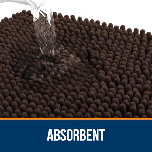 OLANLY Large Bathroom Rugs 50x30, Extra Soft Absorbent Chenille Bath Rugs - Image 4