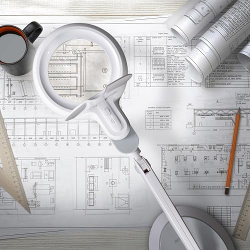 OttLite Space-Saving LED Magnifier Desk Lamp, Optical Grade, White - Image 6