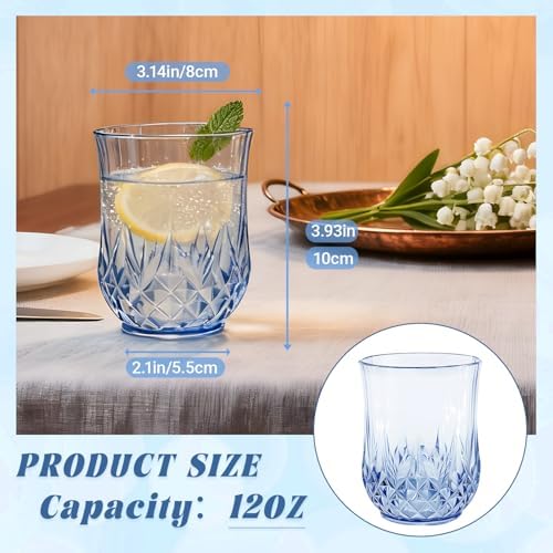 100 Pack Plastic Stemless Wine Glasses, 12oz Unbreakable Wine Cups - Image 2