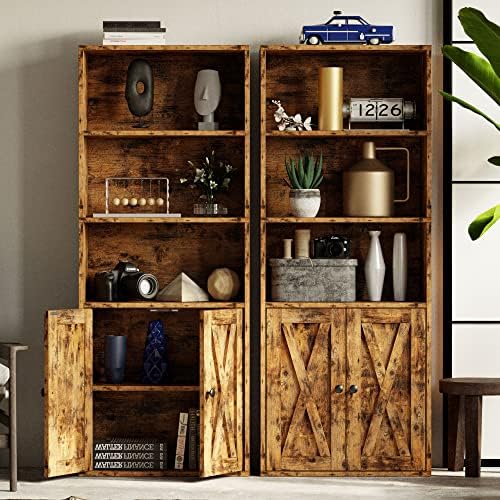 IRONCK Industrial Bookshelves and Bookcases with Doors and Shelves - Image 2