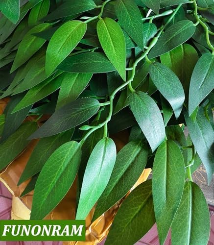 18Pcs Italian Ruscus Greenery Stems 26" Artificial Silk Greenery Leaves for DIY Wedding Arch Bouquet Filler Table Centerpieces Home Indoor Decor - Image 3