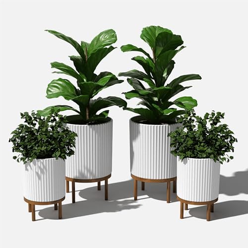 Veradek Demi Series Raised Duo Planters - Set of 2 Planters with Stands - Image 7