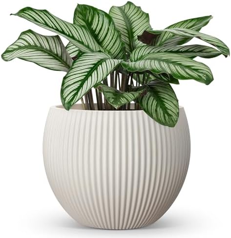 homenote 14.5 Inch Large Plastic Flower Pot with Drainage for Plants by HOMENOTE