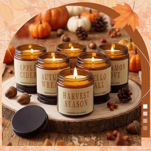 Landhoow 12 Pcs Fall Scented Candle Gifts Set for Women, Fall-Minimalist - Image 5