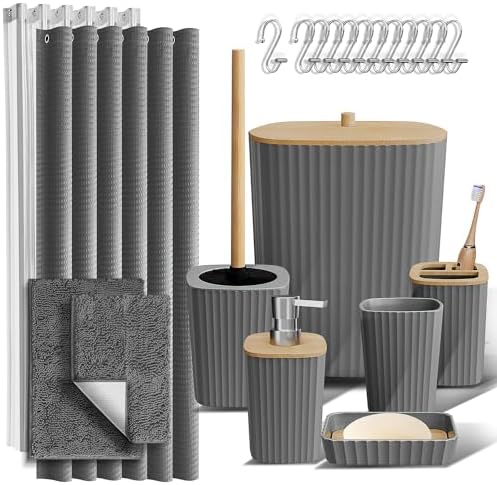 Clara Clark Bathroom Set, Bathroom Sets with Shower Curtain and Rugs by ClaraClark
