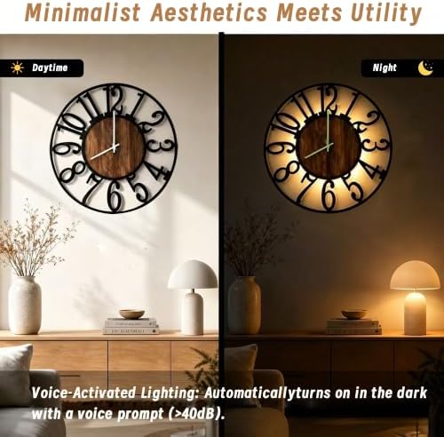 Glow in The Dark 24’’ Large Wall Clock Battery Operated - Image 6