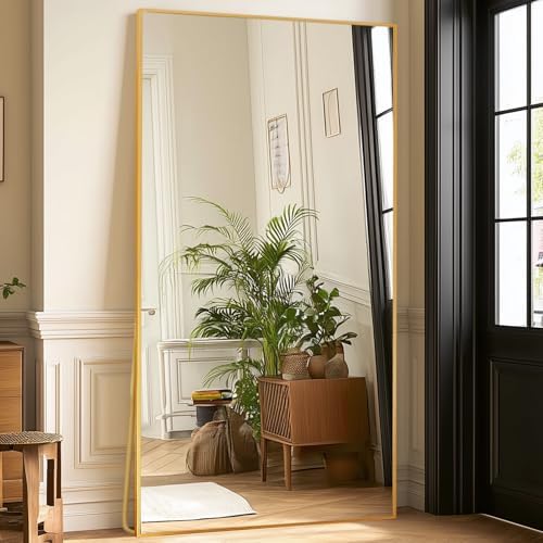 LFT HUIMEI2Y 79"x39" Full Length Mirror, Gold Floor Mirror by LFTHUIMEI2Y