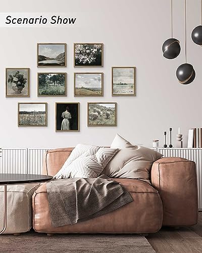 InSimSea Framed Canvas Wall Art Vintage Decor, Bathroom Art Classical Wildflower Painting, Country Landscape Decor for Living Room Bedroom, 8"x10" - Image 4
