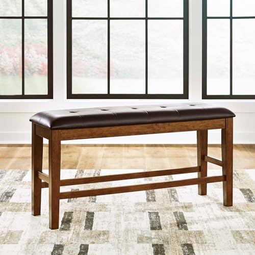 Signature Design by Ashley Upholstered Counter Height Dining Bench, Brown - Image 2