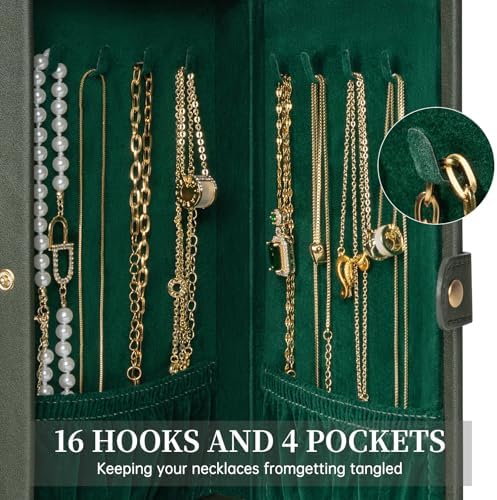 AKOZLIN 6-Tier Jewelry Box Organizer 5 Drawers Storage DrakGreen Regular - Image 6