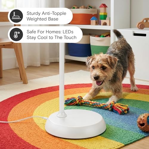 Brightech Litespan LED 2nd Edition Reading Floor Lamp with Cool, Soft & Warm White LED's - Built-in Dimmer - Adjustable Design Pivots in Any Direction - Energy Saving 12 Watts - Alpine White - Image 6