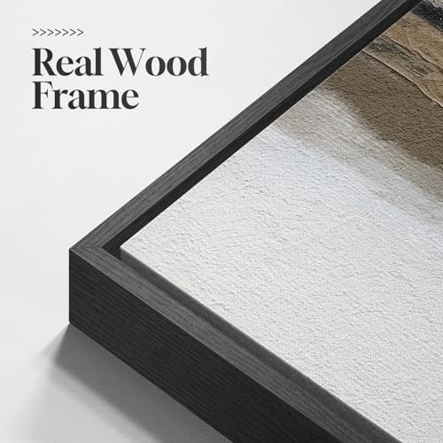 Large Framed Black and White Abstract Wall Art for Living Room, 30x60 In - Image 5