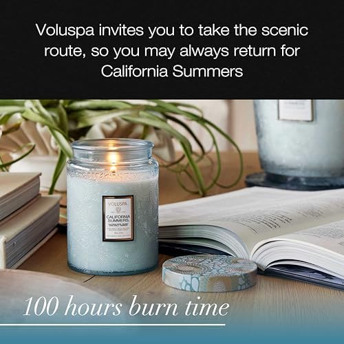 Voluspa California Summers Large Scented Candle Jar, 18 Oz, 100 Hr Burn - Image 5