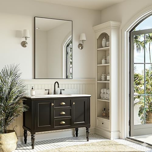 FICTOR Bathroom Vanity Mirror for Over Sink, 20" x 30", Black - Image 4