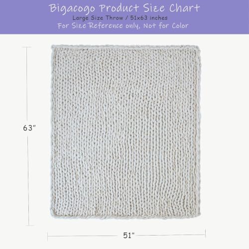 Bigacogo Chunky Knit Throw Blanket for Couch, 51x63 inches, Goldenrod - Image 2