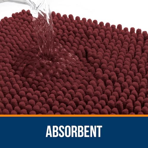 OLANLY Bathroom Rugs 32x20, Extra Soft Absorbent Chenille Bath Rugs - Image 3