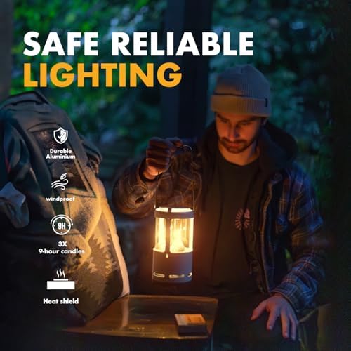 UCO Candlelier Candle Lantern, Candle Lanterns for Real Candles, Perfect Outdoor Gear for Camping or for Power Outages, Includes 3 Long Burning Candles - Image 3