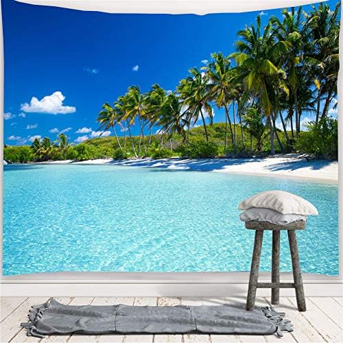 Beach Tapestry Wall Hanging W80"xL60", Tropical Wall Decor for Dorm Office - Image 4