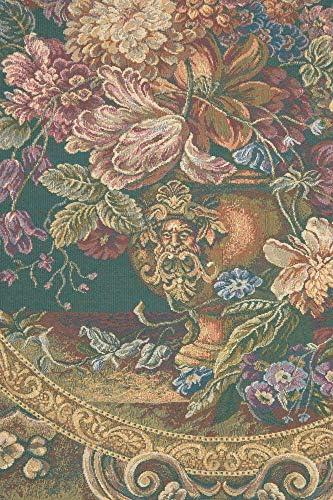 Decorative Floral in Vase Green Tapestry Wall Hanging 30 x 25 in - Image 2
