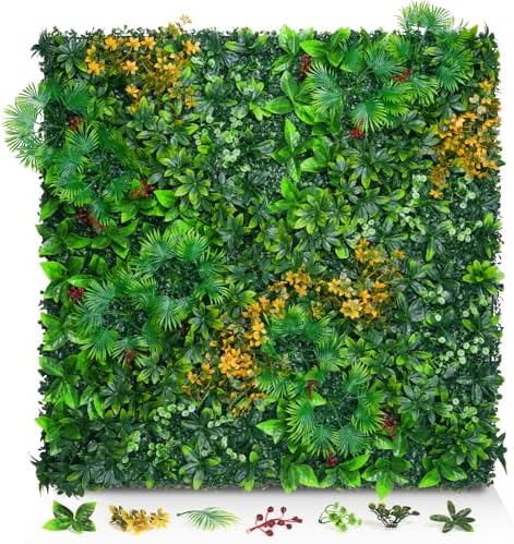 Artificial Grass Wall Panels, 20"x20" 12pcs Greenery Backdrop by EverNature