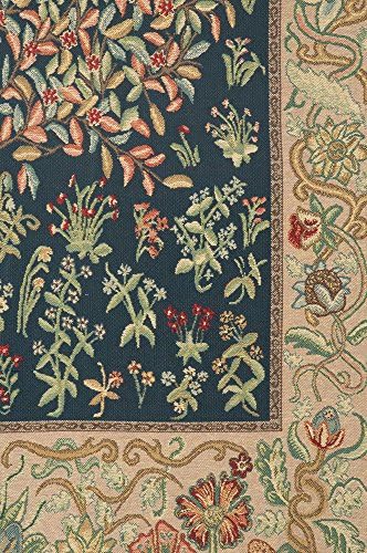 William Morris Pastel Tree of Life Tapestry Wall Hanging 29 x 21 in - Image 3