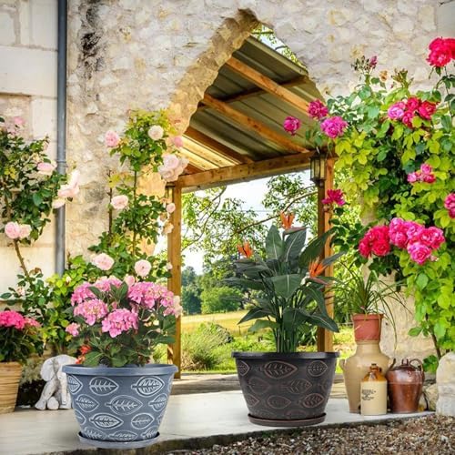 Nooulap 3 Pack Flower Pots 11 Inch - Image 4