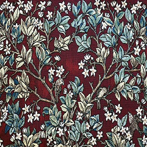 Aubelin Tapestry Long Ruby William Morris Tree of Life Fine Art Tapestry Wall Hanging Size 63"x35" - Image 5