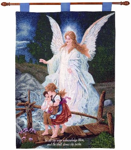 Manual Inspirational Collection 26 X 36-Inch Wall Hanging and Finial Rod, Direct Thy Paths with Verse by Manual+Woodworker