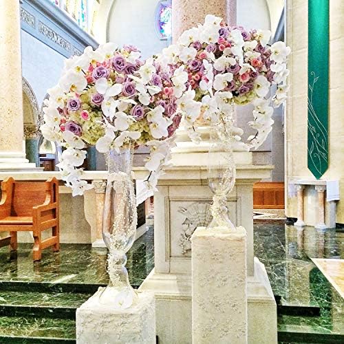 WGV Trumpet Glass Vase Bulk, Open Width 5.7", Height 30", (Multiple Sizes Choices) Clear Large Floral Planter Centerpiece, Wedding Event Home Decor, 2 Pieces (VTR0530) - Image 6