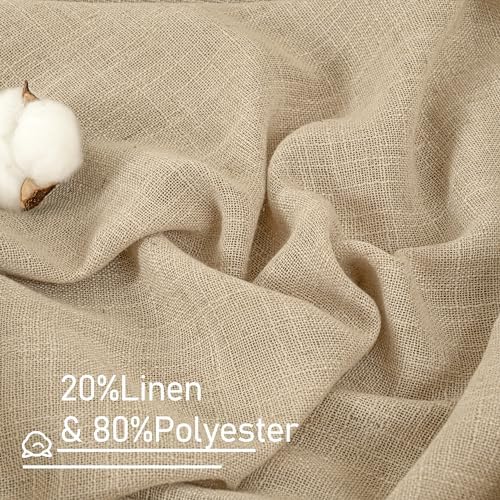 LAMIT Linen Blended Curtains for Bedroom Living Room, 38 x 84 Inch - Image 2