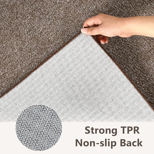 4x6 Coffee/White Area Rug Washable Non-Slip Soft for Bedroom Living Room - Image 6