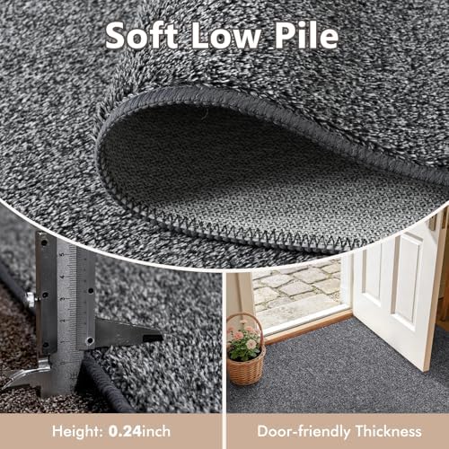 5x7 Black/White Area Rug Washable Non-Slip Soft for Living Room Bedroom - Image 5