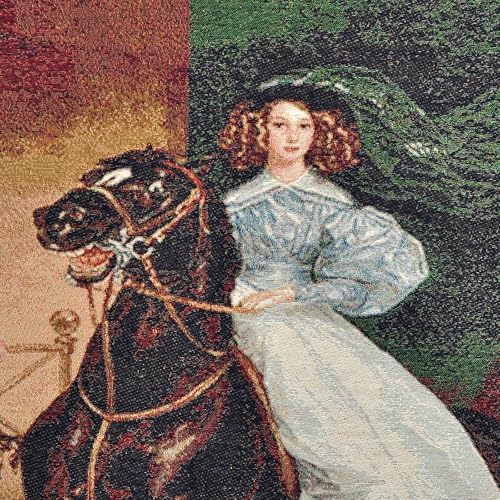 AureoMadis Vertical Woven Tapestry Wall Hanging - Large Vintage Victorian Renaissance Art Home Decor Aesthetic for Bedroom Living Room (28.5" W x 42" H) - Karl Bryullov's The Horsewoman with Lining (Elegant：The Horsewoman-with lining) - Image 2