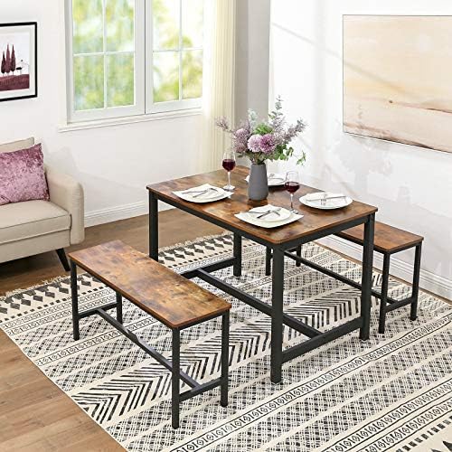 VASAGLE Dining Bench Set of 2, 42.5'' Kitchen Bench - Image 4