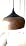 ELYONA Modern Bauhaus Pendant Light Walnut Wooden Pattern Dome Pendant Light Fixture Matte Black Metal Gold Inner Adjustable Hanging Lighting for Kitchen Island Dining Room Office Hallway Bedroom - Image 7