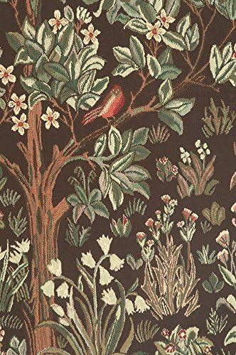 William Morris Tree of Life - Brown Tapestry Wall Hanging 69 x 51 in - Image 4
