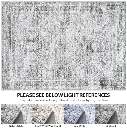 Aelenmu 10x14 Area Rugs for Living Room Washable Dining Room Grey - Image 7