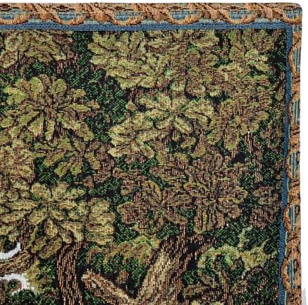 AureoMadis Woven Tapestry Wall Hanging - Large Vintage Medieval Renaissance Victorian Art Home Decor for Living Room Bedroom (34.5" W x 28.0" H) - Hunting Scene with lining (Earthy：Hunting Scene-with lining) - Image 3