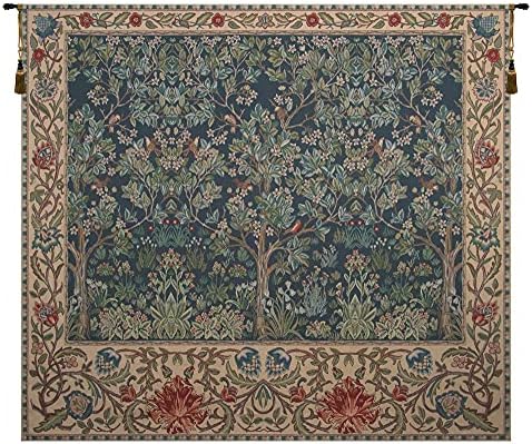 William Morris The Tree of Life Forest Tapestry Wall Hanging 68 x 81 in by CCharlotteHomeFurnishings