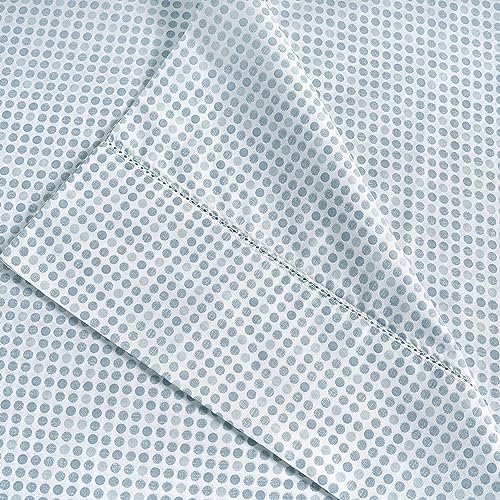 LANE LINEN Twin XL Bed Sheets 100% Organic Cotton 3pc Percale - Polka Dot - Image 6
