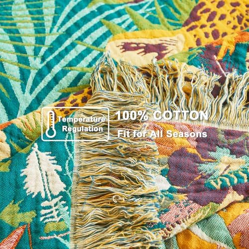 LUTBM Boho Throw Blanket for Couch 50"x60", Cotton Decorative Bed Throws - Image 6